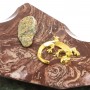 Ларец для хранения украшений двухъярусный камень змеевик, лемезит 18,5х11,5х15 см