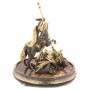 Декоративная статуэтка "Святой Георгий Победоносец" из бронзы и натуральной яшмы