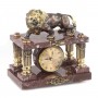 Каменные часы с бронзой "Лев на охоте" камень креноид 119675