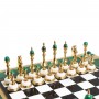 Подарочные шахматы "Элитные" с малахитом Златоуст