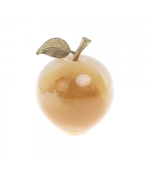 Яблоко сувенирное из медового оникса 10х10х11,5 см (4) 127473