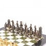 Шахматы из бронзы "Спарта" доска из камня 40х40 см 121352