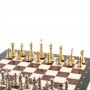Шахматы "Стаунтон" доска 44х44 см камень мрамор, лемезит / Шахматы подарочные / Шахматный набор / Настольная игра
