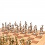 Шахматный ларец "Отечественная война 1812 г." доска дерево бук 39х39 см фигуры металлические / Шахматы подарочные / Шахматный набор / Настольная игра
