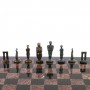 Шахматы из бронзы "Идолы" доска 44х44 см змеевик, лемезит / Шахматы подарочные / Шахматный набор / Настольная игра