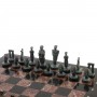 Шахматы из бронзы "Идолы" доска 44х44 см змеевик, лемезит / Шахматы подарочные / Шахматный набор / Настольная игра