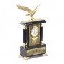 Каминные часы "Парящий Орел" камень офиокальцит бронзовое литье 121560