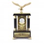 Каминные часы "Парящий Орел" камень офиокальцит бронзовое литье 121560