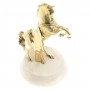 Декоративная статуэтка фигурка из бронзы "Конь на дыбах" на подставке из мрамора