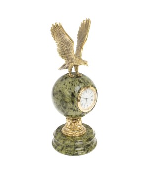 Настольные часы "Орел" бронза змеевик 126860