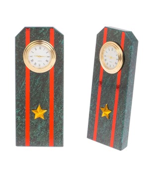Подарочные часы "Погон майор ВС" камень змеевик 113167