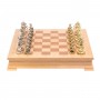 Шахматный ларец "Средневековье" доска бук 43,5х43,5 см / Шахматы подарочные / Шахматный набор / Настольная игра