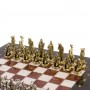 Шахматы "Царь Леонид" доска 28х28 см лемезит мрамор 126043