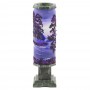 Настольная ваза из змеевика "Рассвет" рисунок из каменной крошки 8х8х29 см