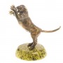 Статуэтка из бронзы "Тигр в прыжке" на подставке из змеевика / бронзовая статуэтка / декоративная фигурка / сувенир из камня