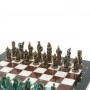 Шахматы "Александр Макендонский" фигуры бронза / патина доска 36х36 см лемезит мрамор 128368