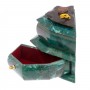 Ларец для украшений камень змеевик, лабрадорит 18x11x13,5 см / шкатулка в подарок для хранения ювелирных украшений, бижутерии