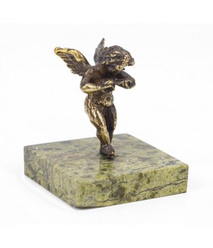 Статуэтка из бронзы и змеевика "Танцующий ангел" 117945
