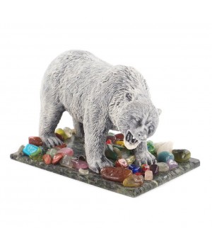 Сувенир "Медведь рычит" из мрамолита 119816