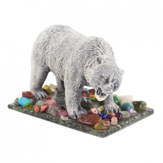 Сувенир "Медведь рычит" из мрамолита 119816