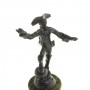 Статуэтка из бронзы "Мюнхаузен" на подставке из змеевика / сувенир из камня / декоративная фигурка