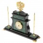 Настольные часы "Герб России" с ручками из малахита 127532