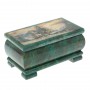 Шкатулка "Зима. Беседка" из змеевика 16х8х7,5 см 128848