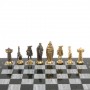 Шахматы настольные "Средневековье" 40х40 см серый мрамор бронза 126913
