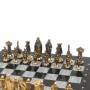 Шахматы настольные "Средневековье" 40х40 см серый мрамор бронза 126913