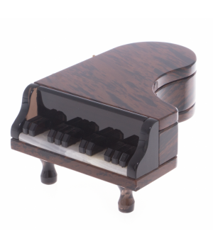 Декоративная шкатулка "Рояль" из коричневого обсидиана