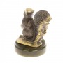 Статуэтка из бронзы "Белочка" на нефрите 130037