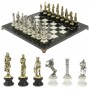 Шахматы "Римляне против Галлов" на подставках доска 40х40 см мрамор/змеевик 128513