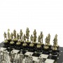 Шахматы "Римляне против Галлов" на подставках доска 40х40 см мрамор/змеевик 128513