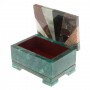Шкатулка с мозаикой из змеевика 12х8х6,5 см 129673