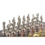 Шахматы эксклюзивные "Великая Отечественная война" доска 44х44 см из натурального камня с металлическими фигурами