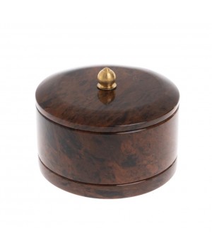 Шкатулка круглая из обсидиана 7,5х7,5х5,5 см 130000