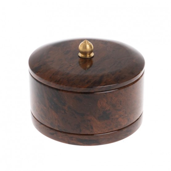 Шкатулка круглая из обсидиана 7,5х7,5х5,5 см 130000