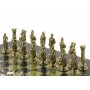 Шахматы настольные "Римские легионеры" доска каменная 32х32 см фигуры металлические