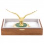 Декоративная статуэтка "Парящий орел" бронза малахит в подарочной коробке Златоуст