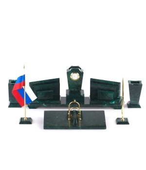 Настольный канцелярский набор из камня "Бюрократ" - vip подарок начальнику на день рождения