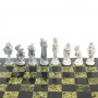 Шахматы сувенирные "Русские народные сказки" доска 44х44 см камень змеевик