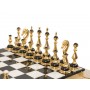 Шахматы из камня и бронзы "Классические" с металлическими фигурами в подарочной упаковке Златоуст