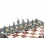 Шахматы бронзовые "Идолы" доска 28х28 см мрамор лемезит / Шахматы подарочные / Набор шахмат / Настольная игра