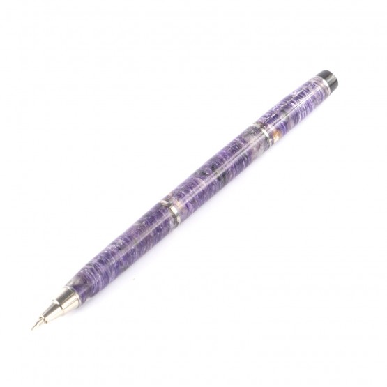 Подарочная шариковая ручка из камня чароит 121325