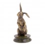 Статуэтка "Кролик" на подставке из нефрита / бронзовая статуэтка / Сувенир 2023 Год Кролика / Новогодний подарок