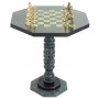 Шахматный стол фигуры "Римские" из бронзы и змеевика 113336