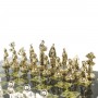 Шахматы эксклюзивные "Дон Кихот" доска 40х40 см каменная из змеевика фигуры металлические