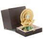 Интерьерные часы "Вечный календарь" камень малахит в подарочной коробке Златоуст