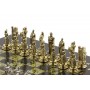 Шахматы подарочные "Троянская война" 28х28 см из змеевика 120753