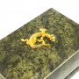 Каменная шкатулка для украшений "Ларец" из змеевика 10,5х6,5х6 см